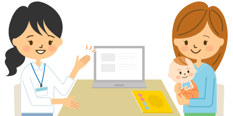 1か月の成長を先生と振り返り。