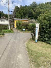 駐車場から教室(黄色い建物)を見た様子です。