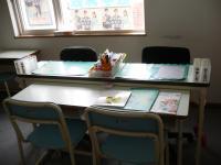 背の低い机が用意してあり安心です！<br />
<br />
