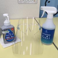 <br />
机回りをこまめに消毒しています。