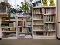 図書コーナーです。本好きな子に育ってほしいですね。