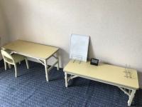 窓を開けて換気しています。zoomでの学習もできます。