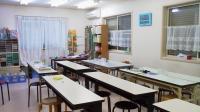教室の中です。