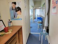 来室の際は、手の消毒・マスク着用・検温チェックを行っております。