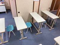 高さの異なる机と椅子を設置し、<br />
「ちょうどの学習」を「ちょうどの学習環境」で！