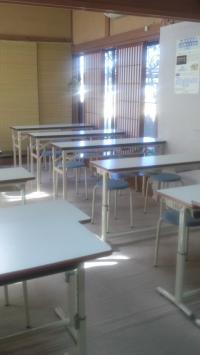 教室の中です。