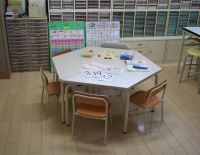 未修園児さんも安心。幼児学習専用コーナーで環境に慣れます。