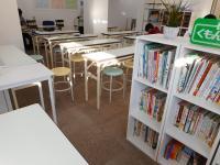 くもん文庫を設置。本好きになってほしいと願っています。