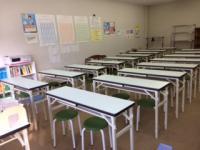 子どもたちの学習スペースです。広くて明るい教室です。