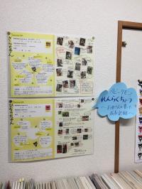 お母さんが書いた連絡帳をかざらせてもらいました。