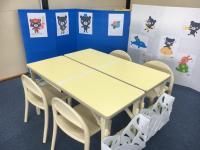 BKタイムコーナー。くろくまくんがお出迎え。