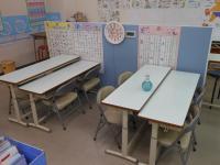 幼児さん学習する席です。スタッフがサポートします。