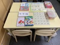 教室で幼児が使う教具を見て頂き、今後のお子さまの成長をイメージして頂けます！