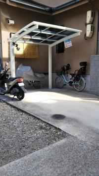 駐輪場です。自転車でも安心。