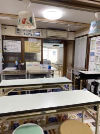 教室は奥の部屋、真ん中の部屋　２階と分かれていて、状況に合わせて学習できます。
