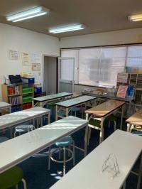 学習スペースです。当教室は、入退室おしらせシステムも導入しております。