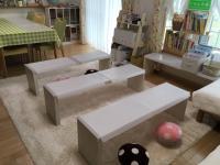 リビングで学習します。