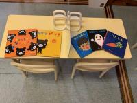 手の消毒をし、入室します。