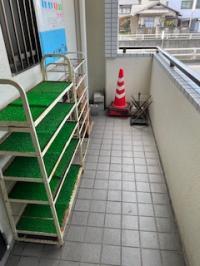 ベビーカーが置けるスペースです。