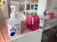 感染症対策しています。