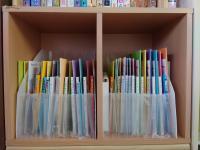 ベビークモンの全セットはこのように収納し、すぐに手に取りやすくしています。