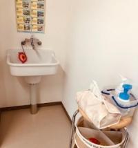 手洗いコーナーです♪