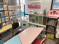 幼児コーナーの様子です。<br />
ベビーくもんとくもん、どちらのお話もできます。