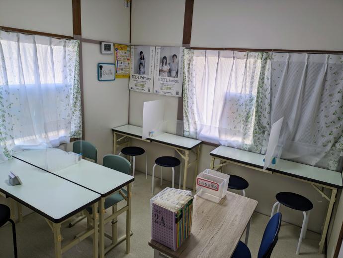 学習室です。スタッフの目の行き届く広さで、安心して学ぶことができます。