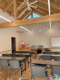 明るくて開放感がある教室です。ヒノキの香りも子ども達のお気に入りです!