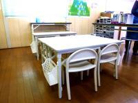 小さなお子さま専用の机とイスです。