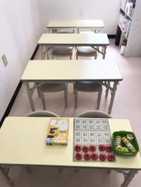 0~3歳用、4~6歳専用の机椅子があり、ベビーカーでそのままお入りいただけます。