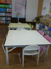 ママと一緒に座れます。