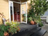 教室の前には１年中、花のたえない小さな庭を作っています。