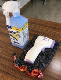 検温・消毒をしてＢａｂｙ　KUMONタイムをします。