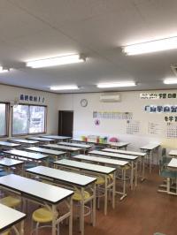 明るく広い教室です。