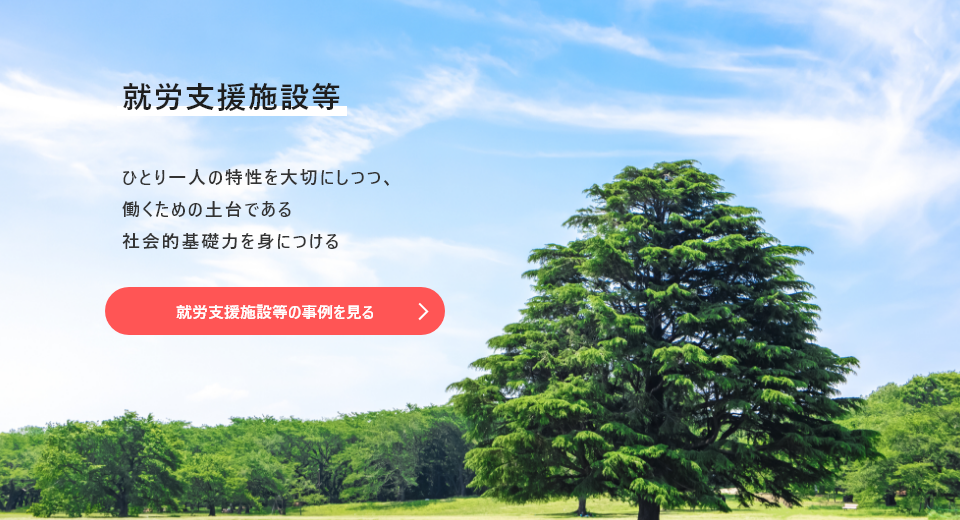 就労支援施設 特例子会社 一人ひとりの特性や適性を活かす 「障害福祉サービス」の実現