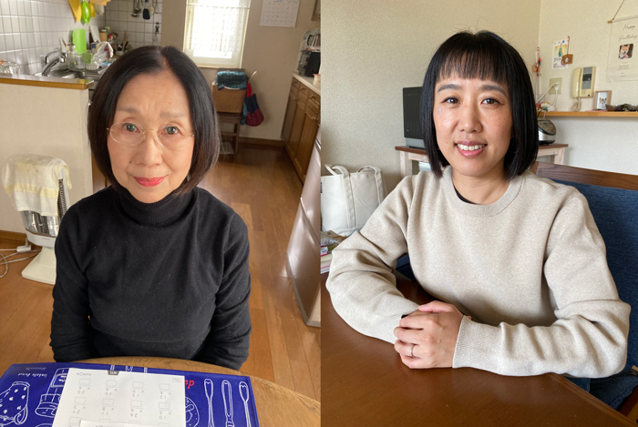 会員のみどりさん（左）と娘の山内さん
