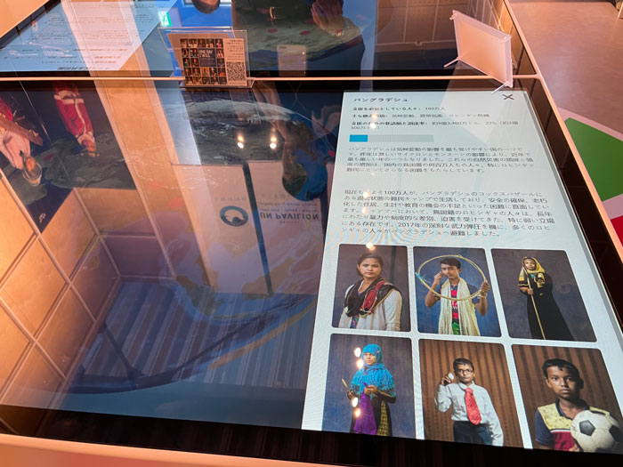 インタラクティブモニターテーブルでの写真の表示