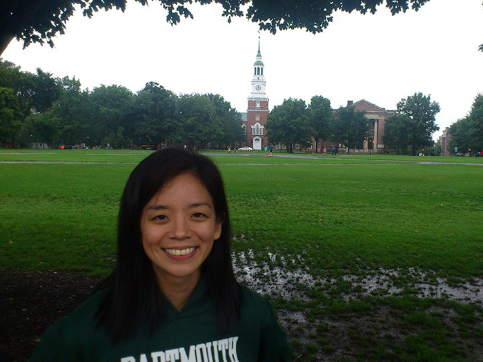 米国ニューハンプシャー州にあるダートマス大学。卒業した10年後、キャンパスを訪問して(2014年)