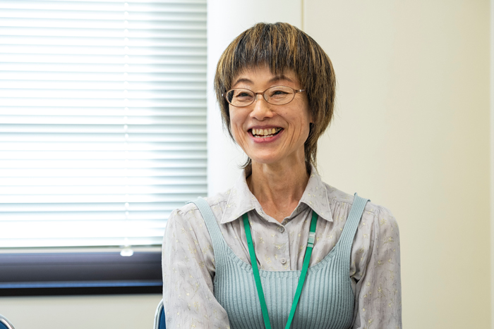 先輩方を見習ってついていきたいと話す
教室サポーターの田中さん
