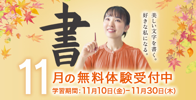 11月の無料体験学習受付中!学習期間:11月10日(金)ー11月30日(木)